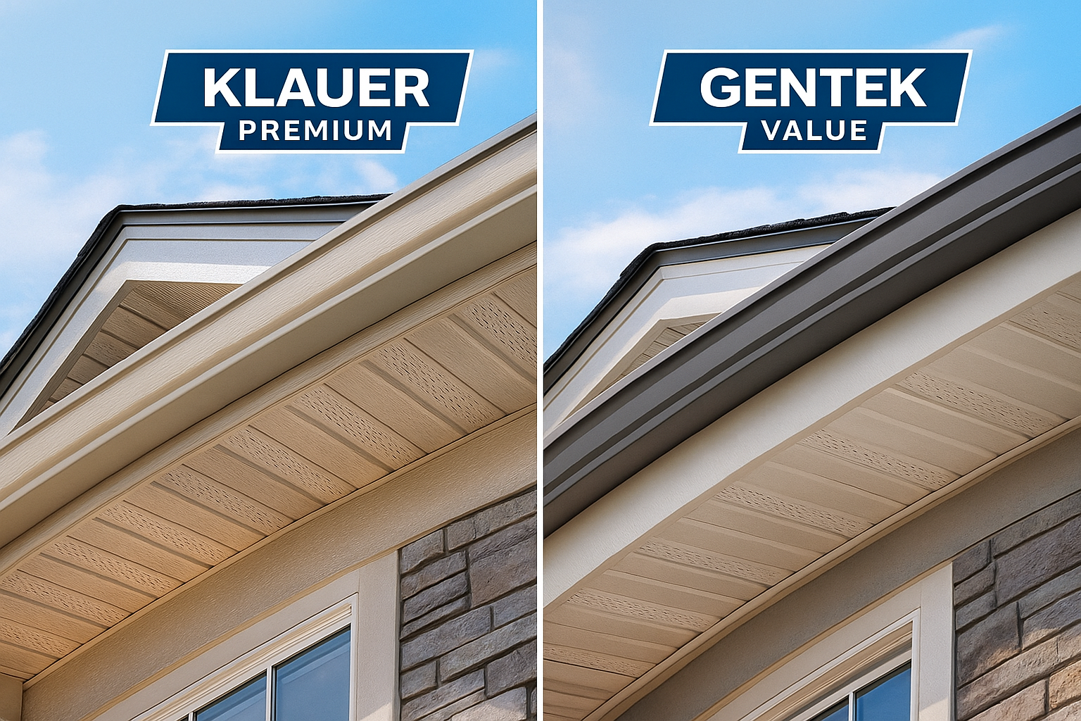 Choosing Between Klauer and Gentek Soffit & Fascia: Which Is Right for Your Project