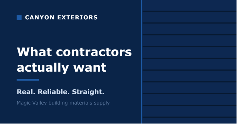 What Contractors Actually Want From a Building Materials Supplier (And Why Most Fall Short)